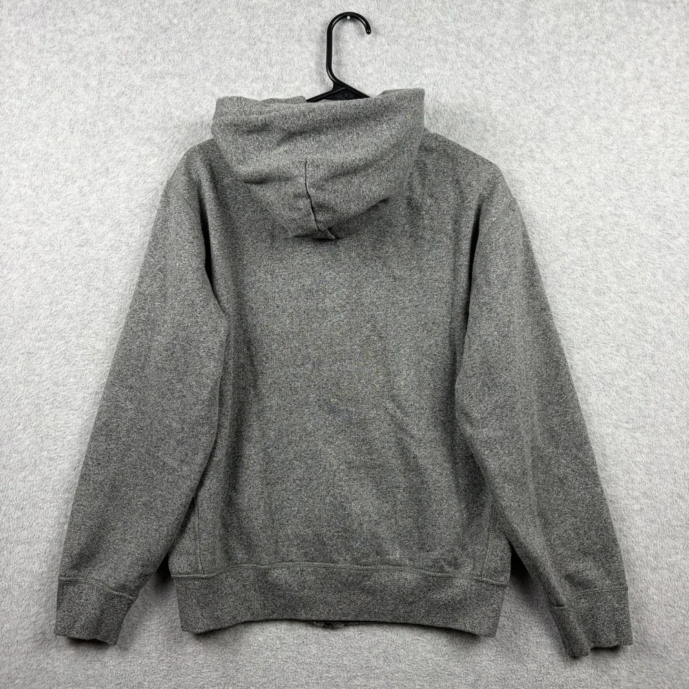 Polo Ralph Lauren Hoodie Mens Medium Gray Full Zip Thermal Lined Hood Fleece